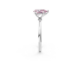 White gold Fancy Pink Pear  Cut Solitaire Engagement Ring with Thin Band and Four-Prong Setting_5