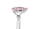 White gold Fancy Pink Pear  Cut Solitaire Engagement Ring with Thin Band and Four-Prong Setting_8
