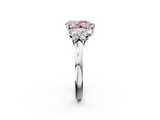 White gold Fancy Pink Pear  Cut Solitaire Floral Diamond Ring with Four-Prong Setting_39