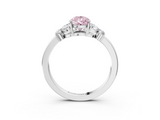 White gold Fancy Pink Pear  Cut Solitaire Floral Diamond Ring with Four-Prong Setting_40