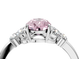 White gold Fancy Pink Pear  Cut Solitaire Floral Diamond Ring with Four-Prong Setting_41