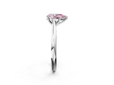 White gold Fancy Pink Pear  Cut Solitaire Ring with Cathedral Band and Four-Prong Setting_35
