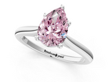 White gold Fancy Pink Pear  Cut Solitaire Ring with Cathedral Band and Four-Prong Setting_35