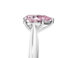 White gold Fancy Pink Pear  Cut Solitaire Ring with Cathedral Band and Four-Prong Setting_38