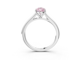 White gold Fancy Pink Pear  Cut Solitaire Ring with Cathedral Band and Four-Prong Setting_41