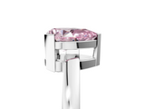 White gold Fancy Pink Pear  Cut Solitaire Ring with Four-Prong Setting and Classic Band_69