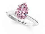White gold Fancy Pink Pear  Cut Solitaire Ring with Four-Prong Setting on a Classic Band_63
