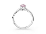 White gold Fancy Pink Pear  Cut Solitaire Ring with Four-Prong Setting on a Classic Band_65