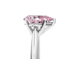 White gold Fancy Pink Pear  Cut Solitaire Ring with Four-Prong Setting on a Classic Band_67