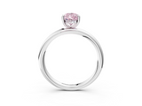 White gold Fancy Pink Pear  Cut Solitaire Ring with Thin Band and Four-Prong Setting_19