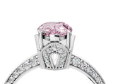 White gold Fancy Pink Pear Cut Solitaire Split Shank Pave Diamond Engagement Ring with Four-Prong Setting_28