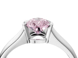 White gold Fancy Pink Pear Cut Solitaire Tension Set Diamond Ring with Split Shank Band_51