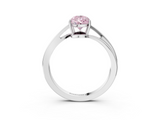 White gold Fancy Pink Pear  Cut Solitaire Twist Band Ring with Four-Prong Setting_49