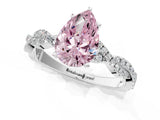 White gold Fancy Pink Pear Cut Solitaire Twisted Pave Band with Four-Prong Setting_16