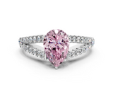 White gold Fancy Pink Pear  Cut Split Shank Pave Diamond Engagement Ring with Four-Prong Setting_25