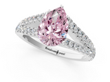 White gold Fancy Pink Pear  Cut Split Shank Pave Diamond Engagement Ring with Four-Prong Setting_25