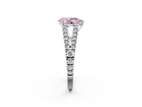White gold Fancy Pink Pear  Cut Split Shank Pave Diamond Engagement Ring with Four-Prong Setting_26