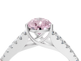 White gold Fancy Pink Pear  Cut Split Shank Pave Diamond Engagement Ring with Four-Prong Setting_34