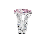 White gold Fancy Pink Pear  Cut Split Shank Pave Diamond Engagement Ring with Four-Prong Setting_36