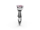White gold Fancy Pink Pear  Cut Three-Stone Channel Set Ring with Bar Prongs_55