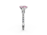 White gold Fancy Pink Pear  Cut Three-Stone Diamond Pavé Band with Prong Setting_19