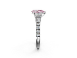 White gold Fancy Pink Pear  Cut Three-Stone Diamond Pave Band with Prong Setting_39