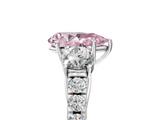 White gold Fancy Pink Pear  Cut Three-Stone Diamond Pave Band with Prong Setting_42