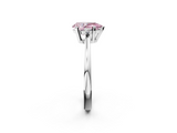 White gold Fancy Pink Pear  Cut Three-Stone Solitaire Ring with Round Accent Diamonds and Four-Prong Setting_22
