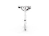 White gold Fancy Pink Pear  Diamond Cluster Halo Solitaire with Four-Prong Setting_103