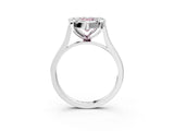 White gold Fancy Pink Pear  Diamond Cluster Halo Solitaire with Four-Prong Setting_104