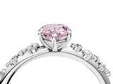 White gold Fancy Pink Pear  Diamond Cluster Prong-Set Solitaire Ring_42
