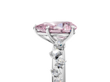 White gold Fancy Pink Pear  Diamond Cluster Prong-Set Solitaire Ring_43