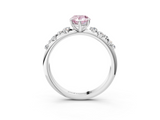 White gold Fancy Pink Pear  Diamond Cluster Prong-Set Solitaire Ring_53
