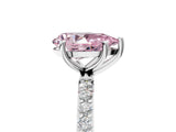 White gold Fancy Pink Pear  Diamond Pavé Band with Six-Prong Setting_20