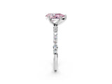 White gold Fancy Pink Pear  Diamond Pavé Band with Six-Prong Setting_47