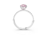 White gold Fancy Pink Pear  Diamond Pavé Band with Six-Prong Setting_48