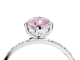 White gold Fancy Pink Pear  Diamond Pavé Band with Six-Prong Setting_53