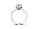 White gold Fancy Pink Pear  Diamond Solitaire Ring with Shared Prong Pavé Band_27