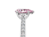 White gold Fancy Pink Pear  Diamond Solitaire with Pave Band and Six-Prong Setting_25