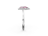 White gold Fancy Pink Pear  Halo Diamond Engagement Ring with Solitaire Band and Four-Prong Setting_22