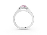 White gold Fancy Pink Pear  Halo Diamond Engagement Ring with Solitaire Band and Four-Prong Setting_23