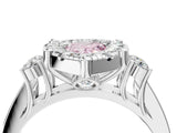 White gold Fancy Pink Pear  Halo Diamond Engagement Ring with Split Shank and Four-Prong Setting_71