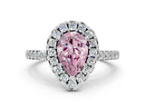 White gold Fancy Pink Pear  Halo Diamond Pavé Solitaire Ring_27