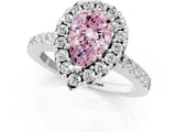 White gold Fancy Pink Pear  Halo Diamond Pavé Solitaire Ring_28