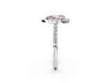 White gold Fancy Pink Pear  Halo Diamond Pavé Solitaire Ring_29