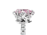White gold Fancy Pink Pear  Halo Diamond Pave Band Ring with Four-Prong Setting_20