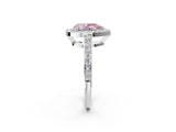 White gold Fancy Pink Pear  Halo Pavé Diamond Engagement Ring with Bezel Setting_39