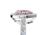 White gold Fancy Pink Pear  Halo Pavé Diamond Engagement Ring with Bezel Setting_42
