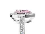 White gold Fancy Pink Pear  Halo Pavé Diamond Engagement Ring with Bezel Setting_54