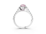 White gold Fancy Pink Pear  Halo Pavé Diamond Engagement Ring with Four-Prong Setting_29